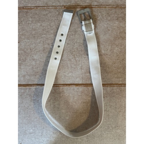 Cintura tela ananas unisex regolabile 42" bianca beige ricamata estiva - Foto 8 di 8