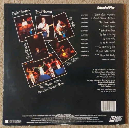 Phil Collins Live At Perkins Palace 1983 Pioneer Laser Disc VG/VG+ Genesis Rock - Picture 2 of 12