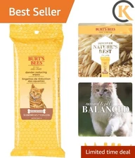 Cat Dander Remover Wipes with Colloidal Oat Flour - Pet Dander Remover Cat Wi...