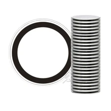 OnFireGuy 25pcs 39mm Black Ring 1oz Silver Round Protective Coin Holder Cases