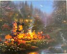 14x11 Thomas Kinkade Mickey, Minnie & Pluto Print w Coa