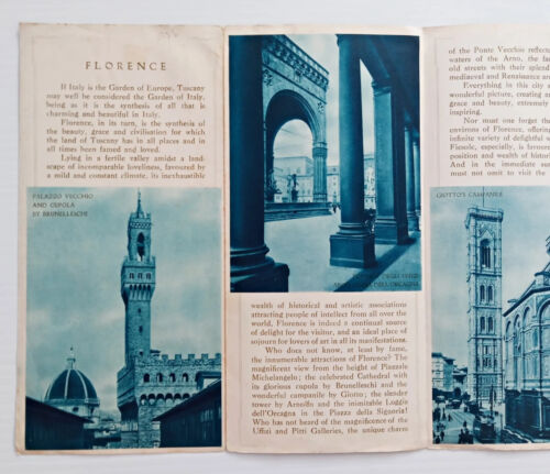 1934 Umberto Zimelli Florence, Firenze, Italy, Italia, Pictorial Tourist Map - Picture 7 of 7