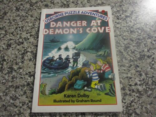 USBORNE PUZZLE ADVENTURES - DANGER AT DEMON'S COVE- KAREN DOLBY - PB Book 1988