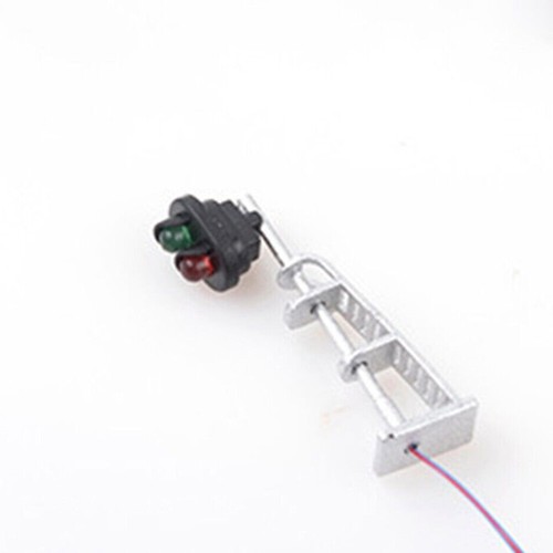 3pcs Model Trains HO Scale 1:87 Block Track Signals 2-LEDs Green Red with Ladder - Picture 6 of 6