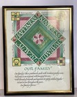 Our Family 8" x 6" Wall Art Sign Plaque Happiness Kindness Warmth Beauty 