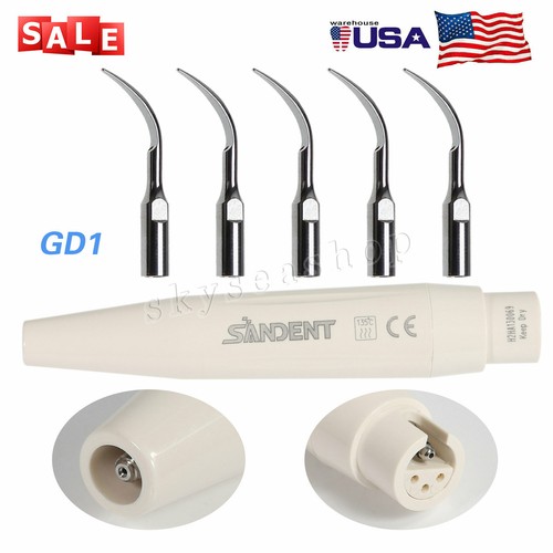 Portable Dental Ultrasonic Scaler Handpiece / 5*Tips GD1 Scaling fit DTE SATELEC - Picture 1 of 4