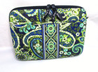 Vera Bradley Padded Hard Case Mini Laptop iPad Tablet Tote Green Floral