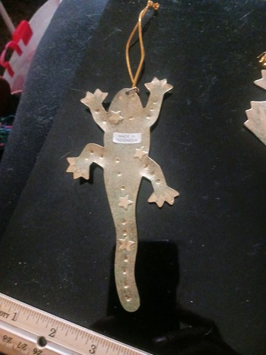 Antike Handarbeit Schildkröte Schildkröte Eidechse Volkskunst Amulett Medaillon Gold - Bild 5 von 7