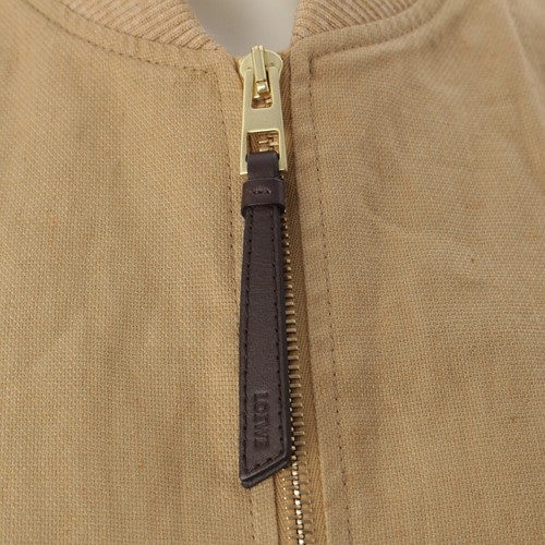 LOEWE linen Anagram Zip Up Blouson Jacket outerwear beige 32 - Picture 10 of 14
