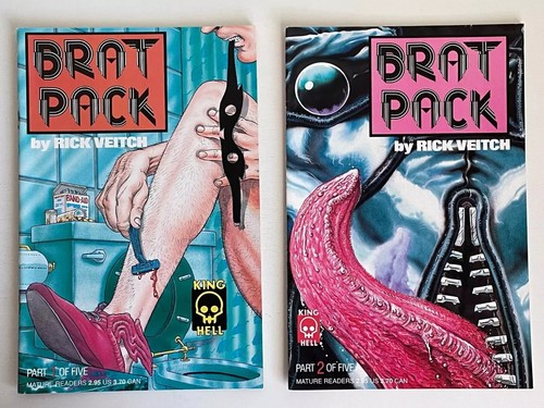 King Hell Comics BRAT PACK 3 BOOK LOT # 1 2 3 RICK VEITCH FN 1990 - Bild 2 von 5