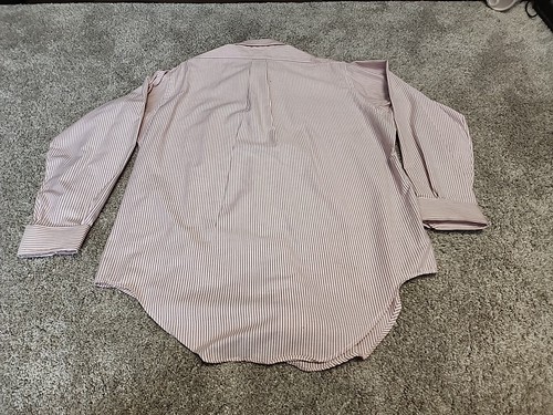 Brooks Brothers Shirt Mens 17 4 Pink Makers Button Down Dress USA Made Oxford - Picture 5 of 6