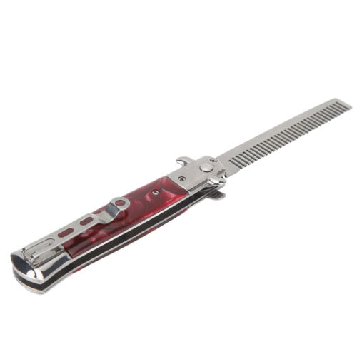 Folding Flick Hair Comb Pocket Stainless Steel - Picture 8 of 22