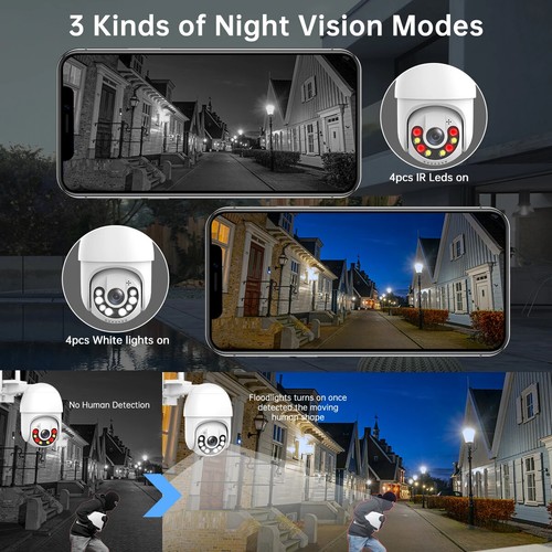 8MP HD 5G Wifi Camera Dual Lens Dual Screen Camera Auto Tracking 3MP CCTV Camera - Picture 9 of 17