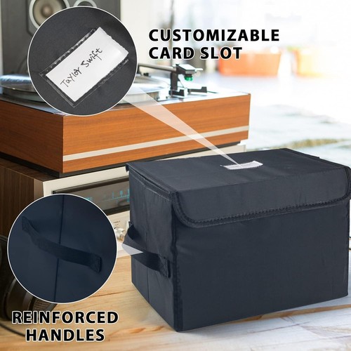 Vinyl Record Storage Box for 7-Inch Records Crate Holds up to 60 Records,Pack of - Picture 2 of 9