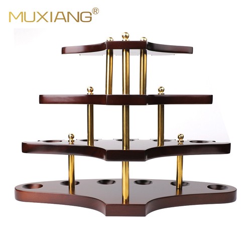 Handmade Wooden Tobacco Pipe Stand Rack Display for 15 Smoking Pipe Black Walnut - Picture 8 of 10