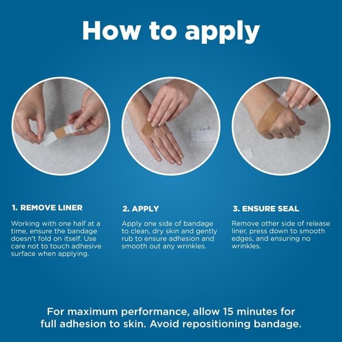 Amazon Basic Care Fabric Bandages 100ct – Flexible, Assorted Sizes, First Aid - Picture 3 of 6
