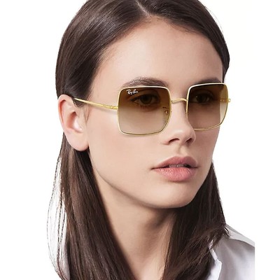 【大人気モデル】Ray-Banサングラス RB1971 SQUARE ゴールド SQUARE 1971 CLASSIC Sunglasses in Arista Gold and Light