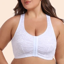 Front Hooks Bra Women Bras Unpadded Brassiere Sissy Bralette Mother Underwear BH