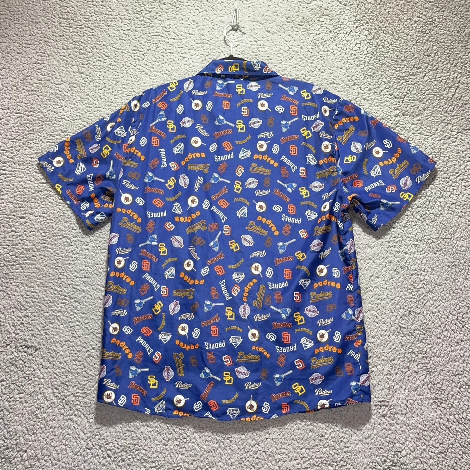 San Diego Padres Shirt Size Large Blue All Over Print MLB Southwest Airlines - Image 2 of 4