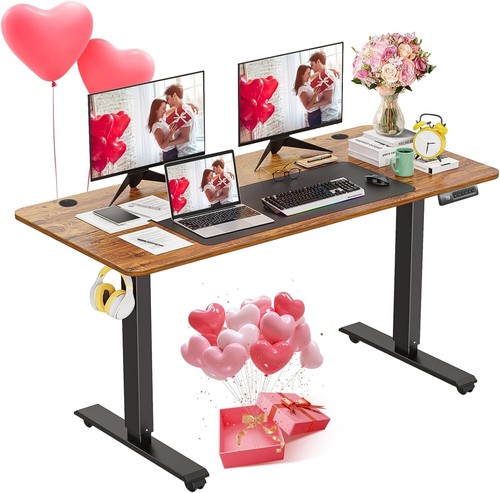 140x60cm Höhenverstellbarer Schreibtisch Elektrischer mit 4 Memory Funktion NEU - Bild 7 von 9