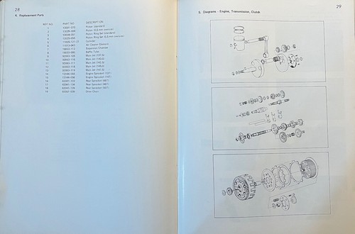 1974 Kawasaki KX250 shop/service manual 36 pages PN 99997-706 KX 250 - Picture 8 of 10