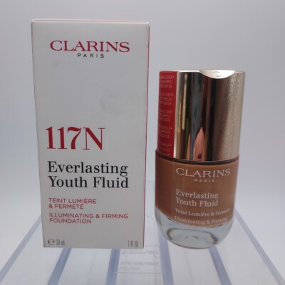 Clarins Everlasting Youth Fluid Illuminating Firming Foundation Makeup 117N