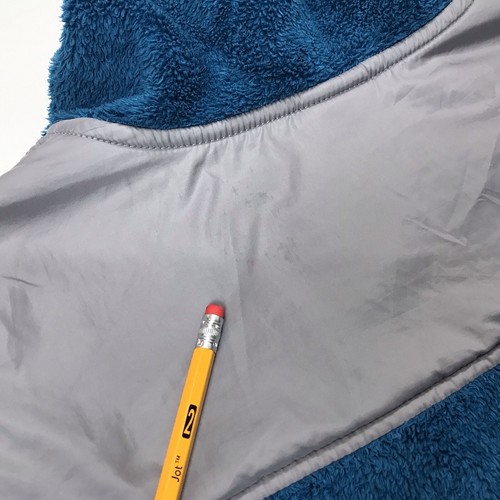 THE NORTH FACE GirLs BLUE FLEECE HOODED JACKET Full Zip LARGE 14 16 - Picture 5 of 11