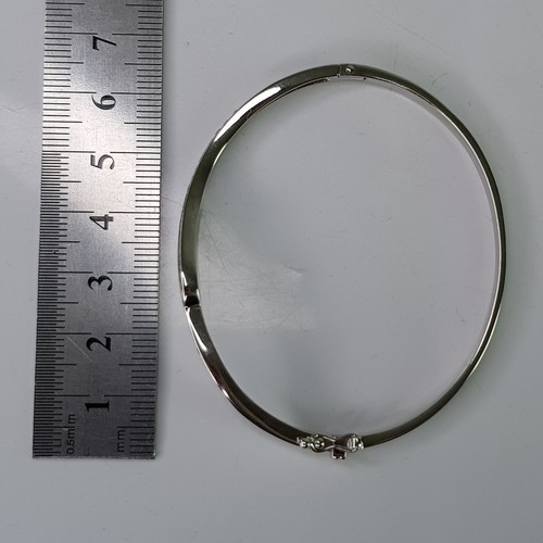 Synthetic Blue Sapphire Channel Clip Bangle Bracelet 925 Sterling Silver Classic - Picture 14 of 15