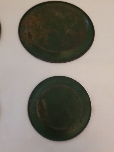 Set of 4 Vintage Little Red Riding Hood Tin Play Plates Great Graphics - Picture 8 of 11