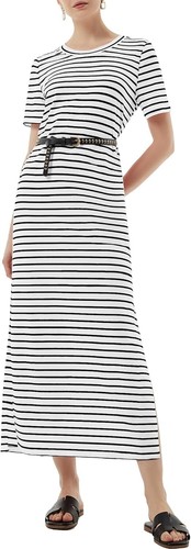 Women's Short Sleeve Double Split Maxi Dress Summer Loose Long T Shirt Dresses - Picture 8 of 75