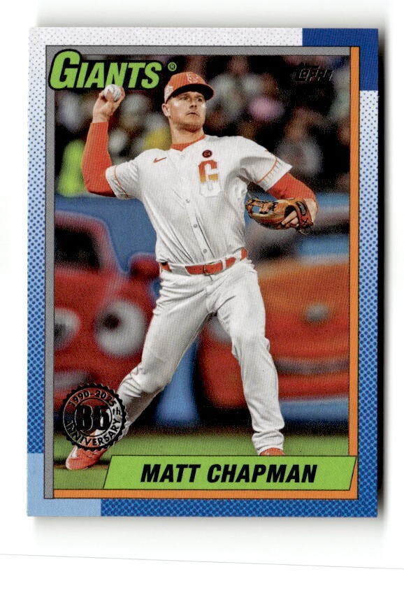 2025 Topps Series 1 - 1990 Topps The Real One /90 #T90-86 Matt Chapman
