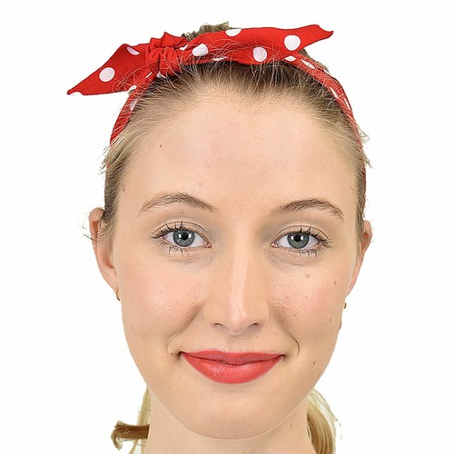 Women's Retro Vintage Versatile Neckerchief Head Scarf Hair Tie Sash Scrunchie - Picture 17 of 66