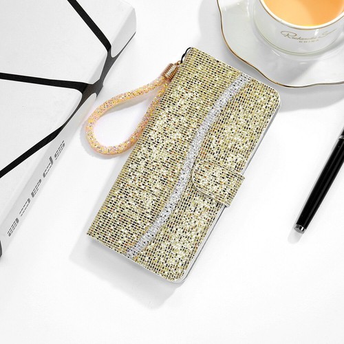Bling Glitter Flip Leather Wallet Case For iPhone 7 8+11 12 13 14 15 16 Pro Max - Picture 28 of 29