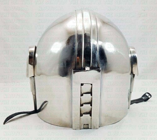 Casco Mandaloriano Réplica Star Wars Prop 1:1 Medieval M Acero Armadura Casco/Sombrero - Imagen 7 de 8