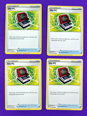 Pokemon Trainer Card Set - Old PC 164/189 - Darkness Ablaze Item Card x4 Lot