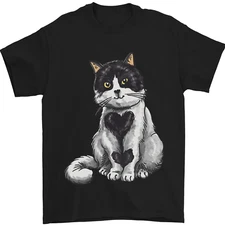 I Love Cats Cute Kitten Mens T-Shirt 100% Cotton