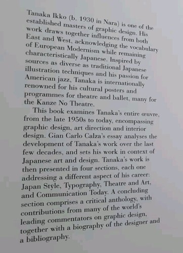 Tanaka Ikko: Graphic Master por Gian Carlo Calza, Phaidon Reino Unido 1997 1ª edición HB EN MUY BUENA CONDICIÓN - Imagen 4 de 9