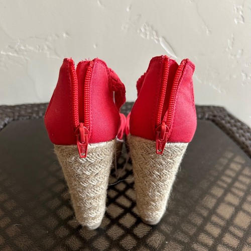 Mossimo Supply Co Women's Espadrilles Wedge Open Toe Sandals Coral Size 6.5 - Picture 6 of 10