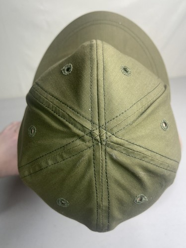 Vtg Army Issue Green Hat Cap Field Hot Weather OG- 106 Military Cap Size 6 3/4 - Picture 5 of 12
