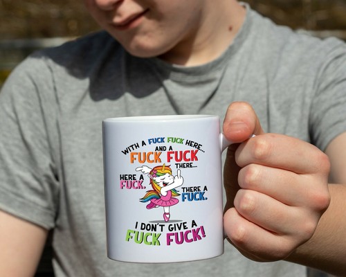 Divertida taza UNICORNIO, NO GIVE A Fuc# Fuc#, taza de café unicornio regalo con taza 11 oz - Imagen 11 de 12
