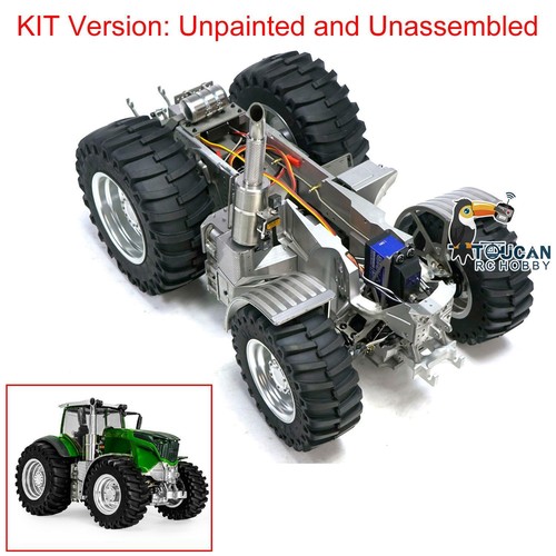 LESU 1/16 4X4 Metal Chassis Kit W/Motor for AOUE 1050 RC Tractor Farm Vehicle - Picture 2 of 16