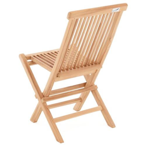 DIVERO 4er Set Gartenstuhl Klappstuhl Holzstuhl Balkonstuhl Teakholz natur - Bild 2 von 9