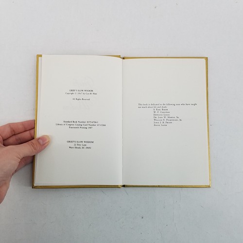 Grief’s Slow Wisdom - 1967 Hardcover Cort R. Flint - NO MARKS! - Foto 9 di 9