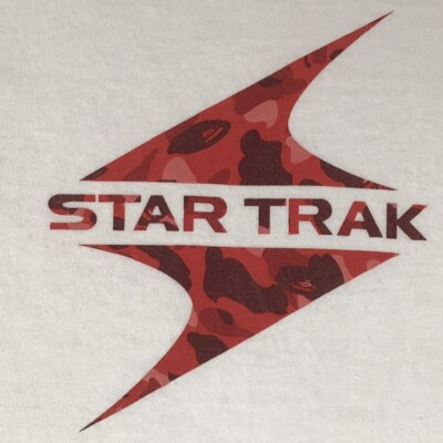 BAPE × STARTRAK LOGO T-shirt pharrell camo red camo White A