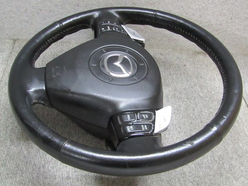 2003 2008 JDM MAZDA RX8 SE3P BLACK LEATHER STEERING WHEEL FACTORY OEM - Picture 8 of 15
