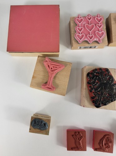 wood mounted rubber stamps lot - Picture 10 of 12