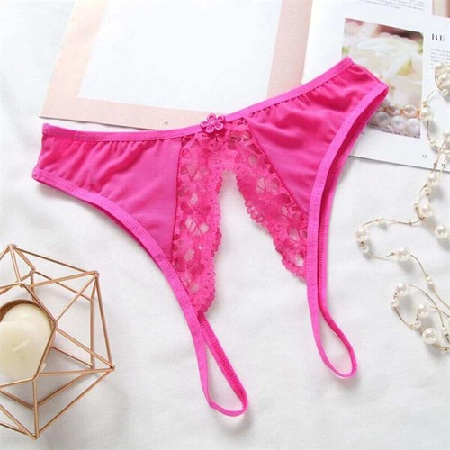 Sex Women Lace Thong G-string Panties Lingerie Underwear Crotchles T-back Brief - Picture 11 of 19