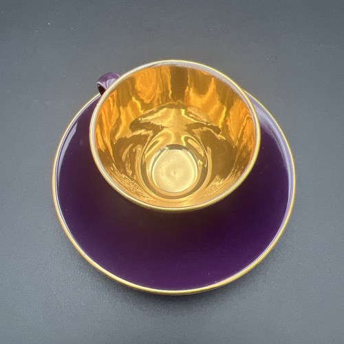 Royal Copenhagen CONFETTI Demitasse Espresso Coffee Cup & Saucer Purple & Gold - Picture 5 of 13