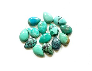 Rose cut Tibetan Turquoise 25 pcs lot AAA natural Turquoise round rose cut flat back cabochon loose gemstone for jewelry