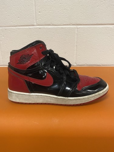 2021 Jordan 1 Retro OG GS bred taglia 3,5y (donna 5) 575441 063 leggere - Foto 2 di 13